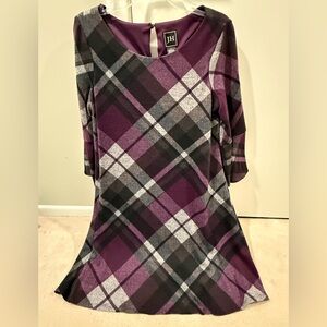 Elegant Plaid Tunic Dress